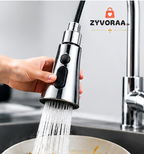 360° kitchen faucet sprayer | 3 water flow mode chrome finish