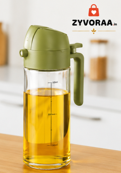 Spray Master 2-in-1 Oil Sprayer & Dispenser Bottle | Leakproof Kitchen Oil Spray Bottle (470ml)
