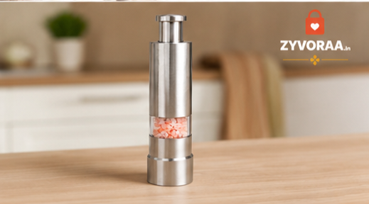 Premium Stainless Steel Salt & Pepper Grinder | Adjustable Ceramic Manual Spice Mill
